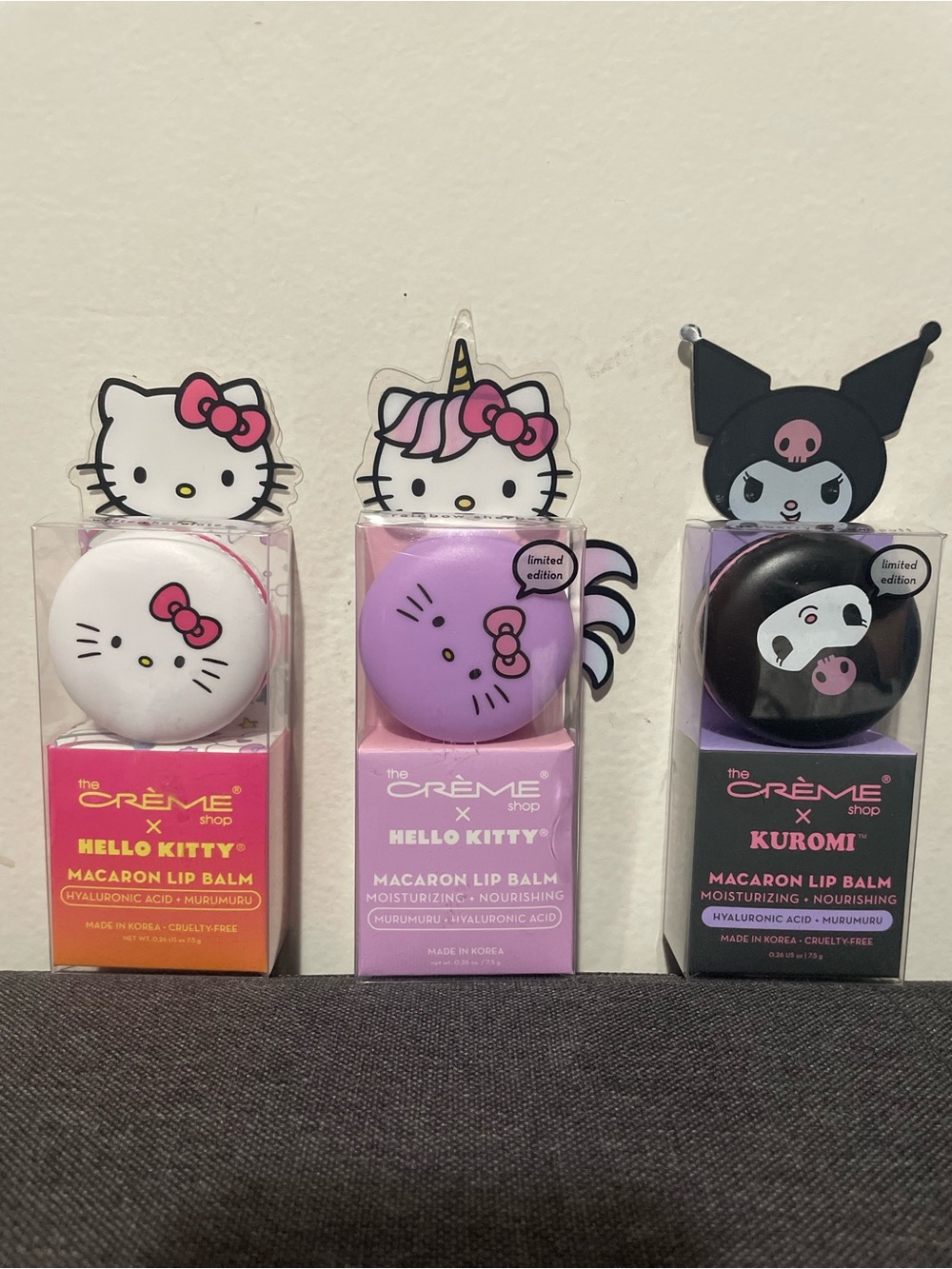 The Crème Shop x Hello Kitty & Kuromi Colab Lip Balm Lot Dactory Sealed